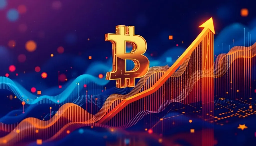 Gráfica digital sobre Bitcoin ETFs con 550 millones de dólares en entradas recientes