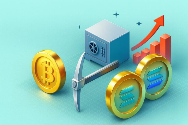 Ilustración de crypto staking superando al cloud mining con rendimientos crecientes en 2025 en América Latina