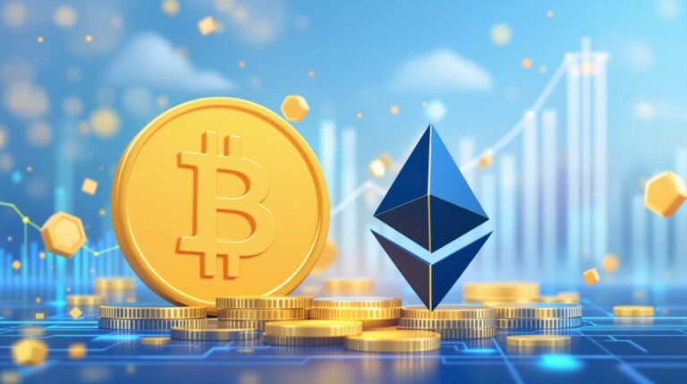 Gráfica ilustrativa del retroceso en cripto inversión con Bitcoin y Ethereum en septiembre