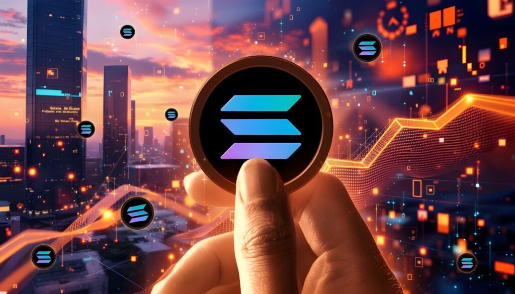 Imagen editorial sobre Solana GLXY Shares y Galaxy Digital en el mercado cripto