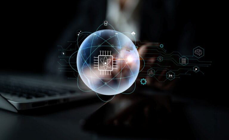 Representación visual de un qubit y su potencial para innovar en computación y blockchain