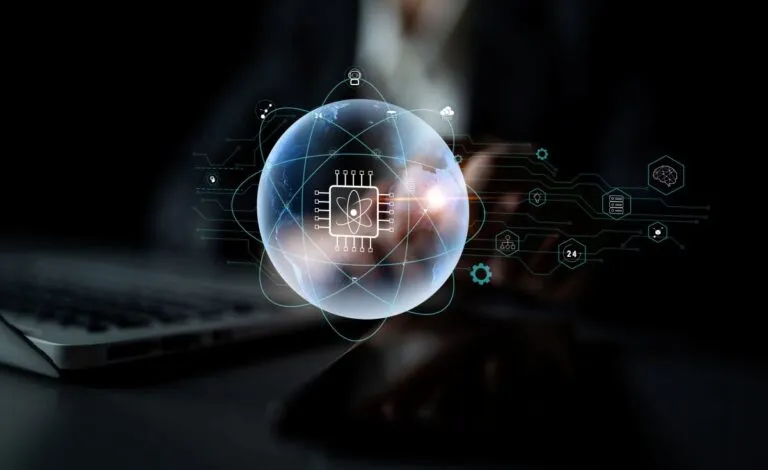 Representación visual de un qubit y su potencial para innovar en computación y blockchain