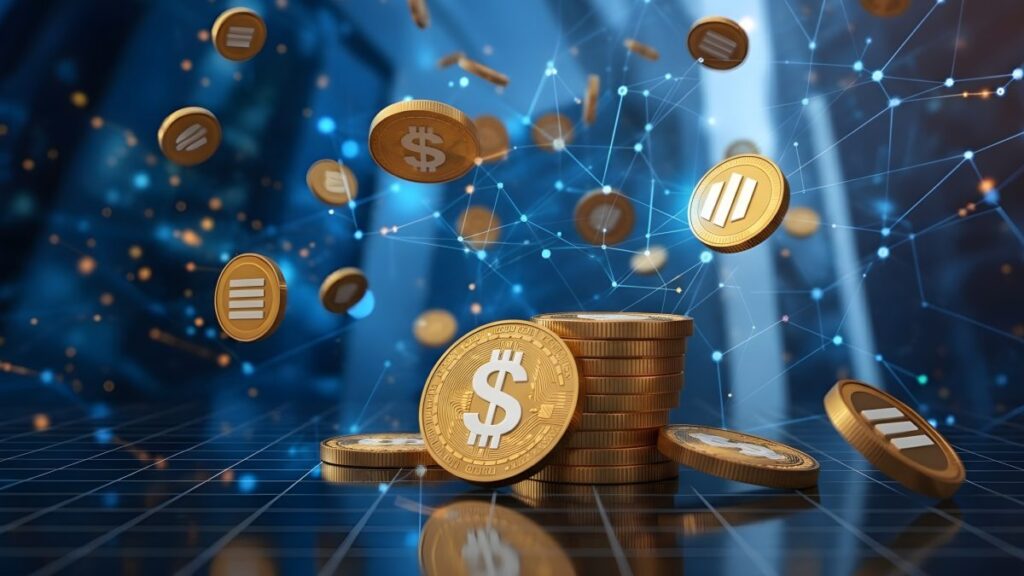 Representación visual de stablecoin growth en pagos globales y negocios digitales