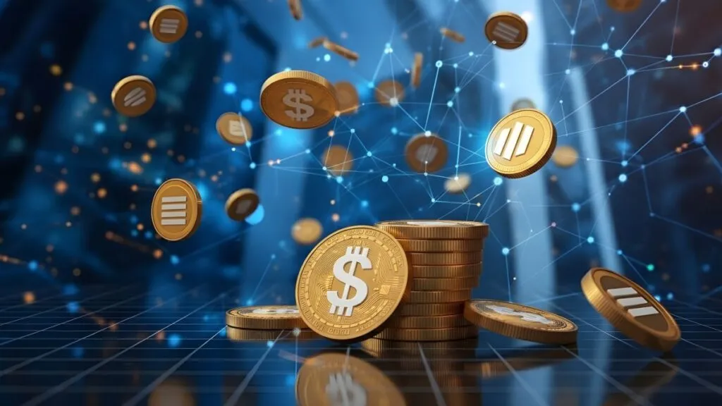 Representación visual de stablecoin growth en pagos globales y negocios digitales