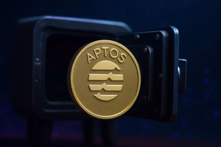 Visual que muestra el impacto del desbloqueo de tokens de Aptos en el mercado de criptomonedas