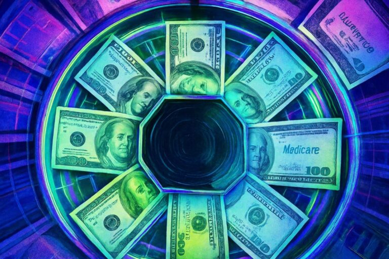 Ilustración de una red de fraude usando identidades médicas para estafar $16M al sistema Medicare de EE.UU.