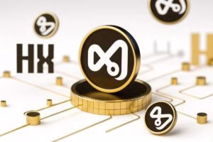 Representación visual del token MTX y su impacto en la salud digital mediante blockchain y preventa global