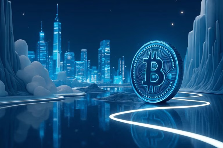 Gráfico moderno sobre política monetaria de EE.UU. y su efecto en el mercado cripto global