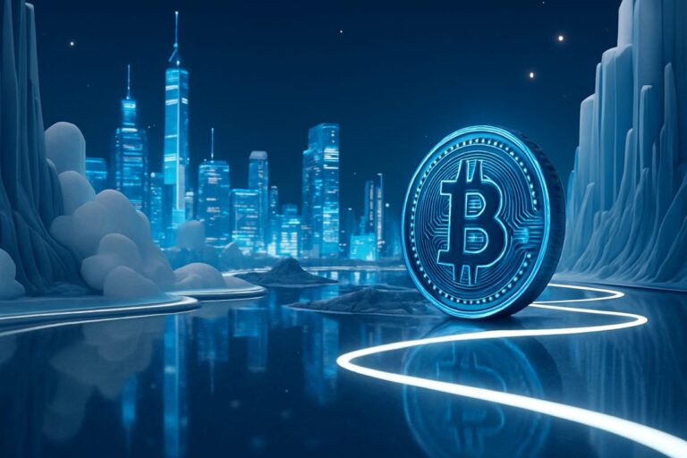 Gráfico moderno sobre política monetaria de EE.UU. y su efecto en el mercado cripto global