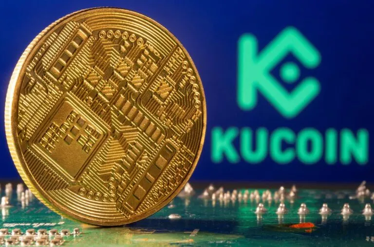 Interfaz tecnológica que representa la IA cripto nativa de KuCoin analizando datos y tendencias del mercado digital en tiempo real.