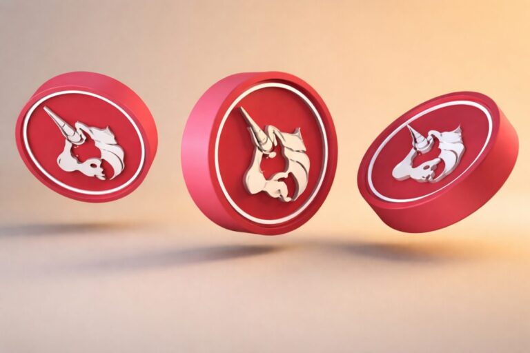 visualización de Uniswap y token UNI vinculado a ingresos de protocolo de trading descentralizado