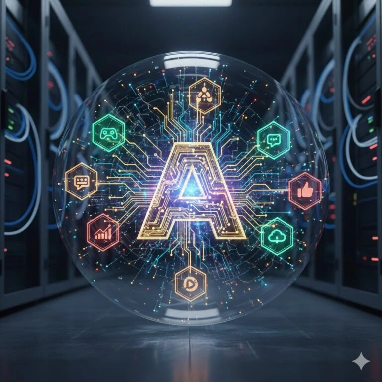 Visual de appchain cripto con múltiples blockchains específicas conectadas ilustrando optimización para aplicaciones blockchain
