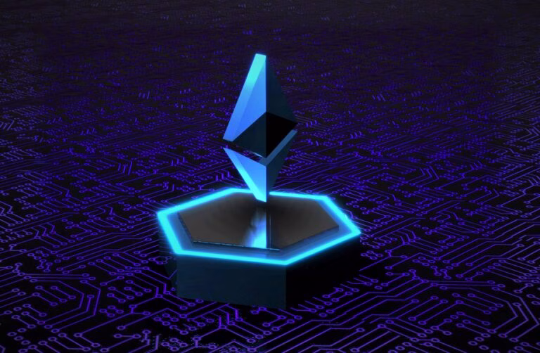 Representación visual del TVL de Ethereum superando los 99 mil millones de dólares en DeFi
