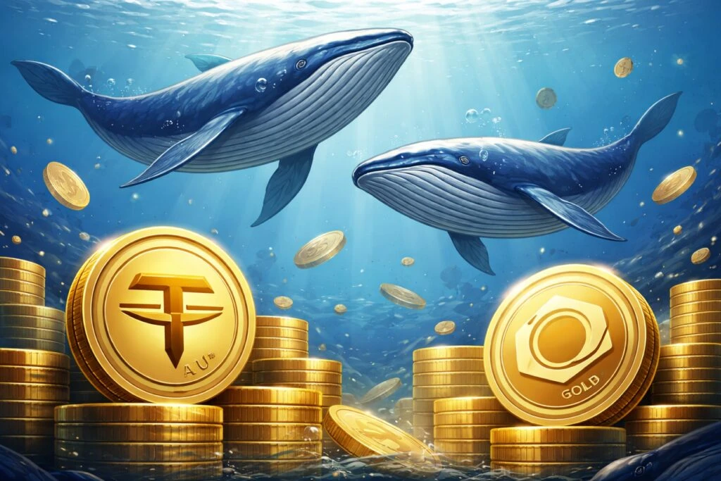 Cripto ballenas acumulando stablecoins como XAUt y PAXG ante incertidumbre en mercados