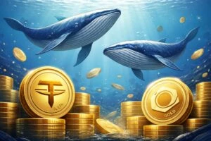 Cripto ballenas acumulando stablecoins como XAUt y PAXG ante incertidumbre en mercados