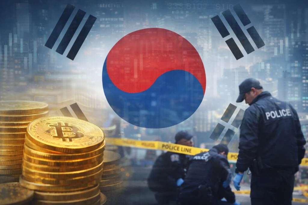 Cripto Bitcoin escena investigación policial en Corea del Sur relacionada con transacción insegura de Bitcoin