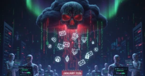 Crimeware as a Service representado como amenazas de malware y phishing dirigidas a usuarios de criptomonedas en enero