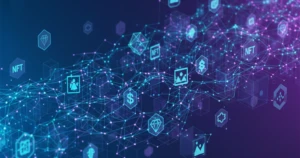 ERC-404 representado como un estándar de Ethereum que combina tokens fungibles y NFTs en un activo híbrido