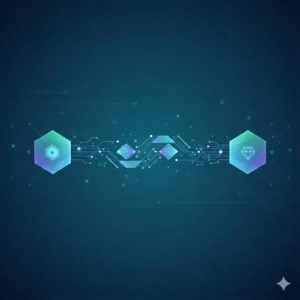 Ilustración de contratos inteligentes y liquidez DeFi que explica el funcionamiento de los flash loans en blockchain