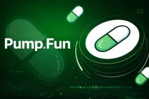 Representación digital moderna de Pump Fun con elementos tecnológicos y señales de actividad en tokens emergentes dentro del mercado cripto
