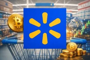 Gráficas de inversión y Bitcoin con representación visual de Bitcoin ETF en contexto financiero.