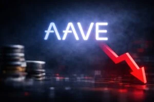 AAVE cae 58 por ciento en 24 horas con volumen decreciente en mercado cripto global