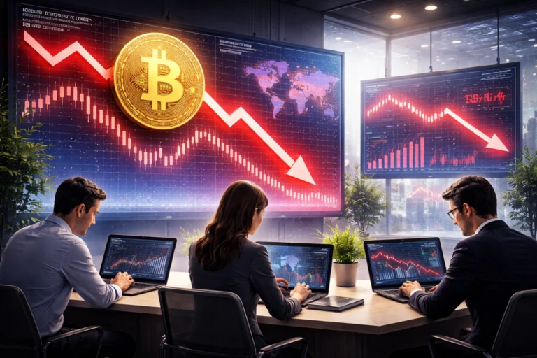 mercado cripto en 2026 con bitcoin en tendencia bajista por debilidad técnica y entorno global