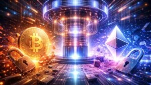 computadora cuántica amenaza seguridad de bitcoin y ethereum al reducir qubits necesarios para romper cifrado