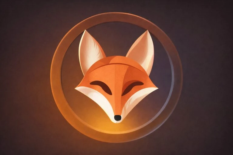 Gráfico y representación iconográfica de Famous Fox Federation con énfasis en datos de precio y comunidad cripto global.