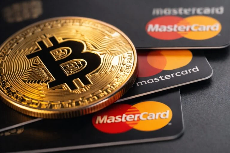 Representación visual de Mastercard colaborando con múltiples empresas para impulsar pagos blockchain globales