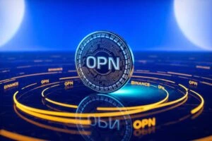 Ilustración de mercados cripto que muestra dinámicas de predicción macro con Opinion OPN