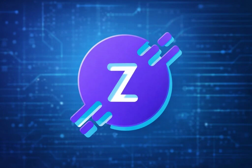 Gráfico estilizado de criptomonedas con enfoque en precio cripto ZENAD sin datos activos