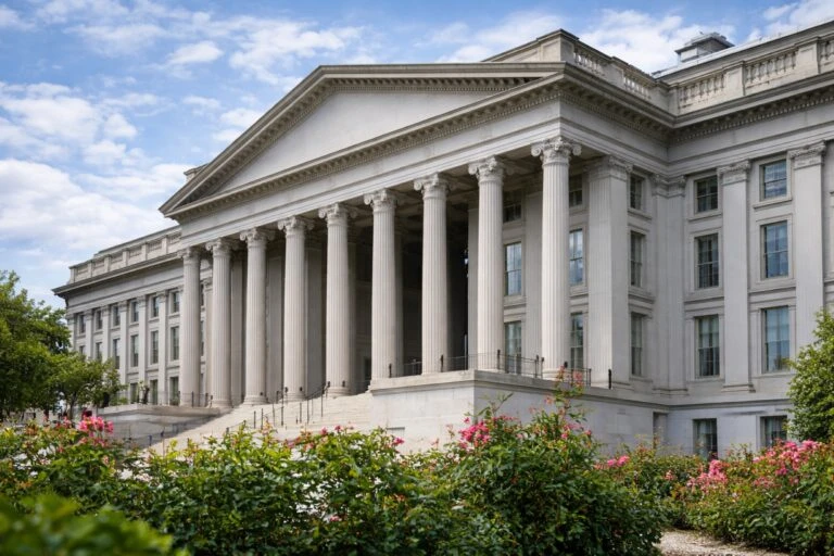 Ilustración editorial de privacidad financiera en EE UU vinculada a crypto mixers y regulación equilibrada