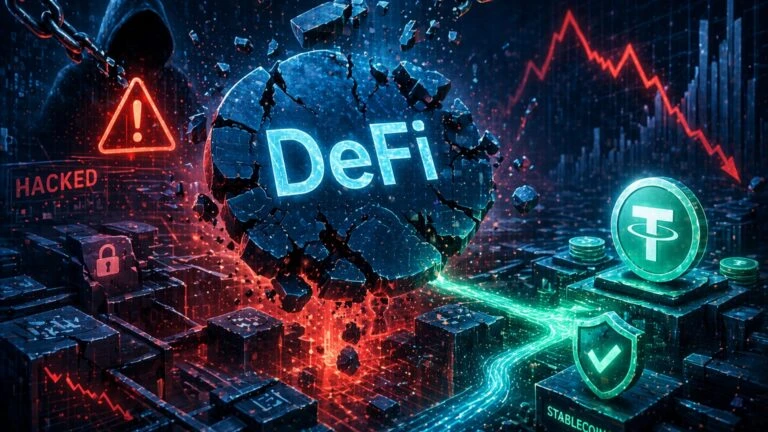DeFi muestra vulnerabilidades por hackeos y caída de confianza mientras capital migra hacia stablecoins en el mercado cripto