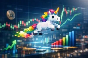 Pixelated Farting Unicorn en MEXC con crecimiento del mercado cripto en México