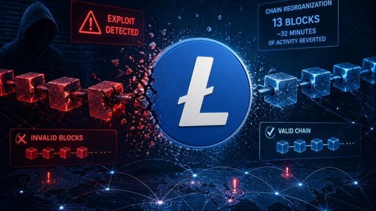 Litecoin muestra vulnerabilidad tras reorganización de bloques por exploit en MWEB que afecta seguridad de la red blockchain