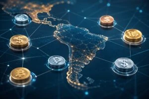 Stablecoins en LATAM operando con monedas locales sobre blockchain en ecosistema financiero digital