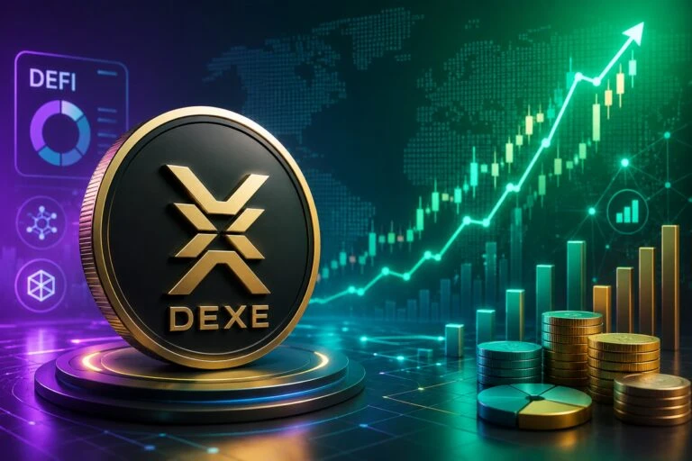 DEXE avanza tras fuerte aumento del volumen DeFi en el mercado cripto global