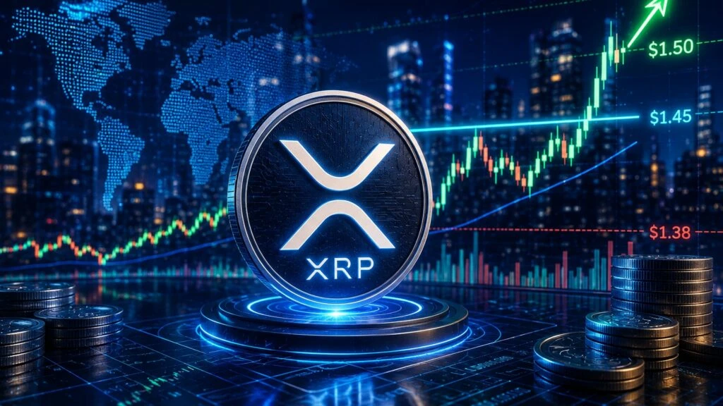XRP supera resistencia de 1.45 dólares y fortalece tendencia alcista