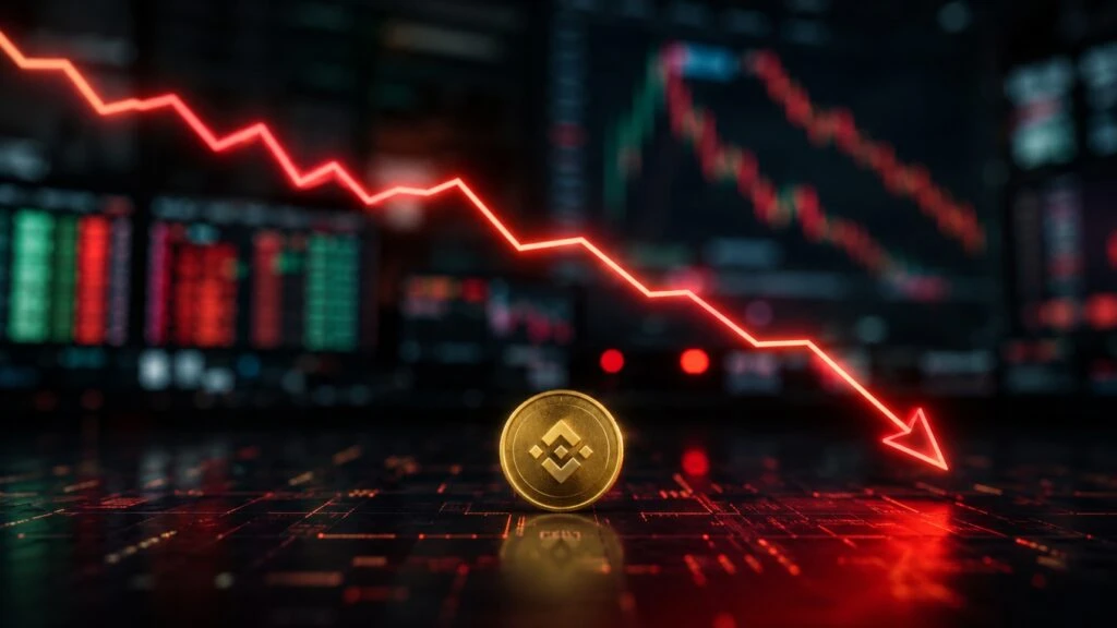 Caída de BNB cercana al 10% en medio de rumores regulatorios y volatilidad del mercado cripto