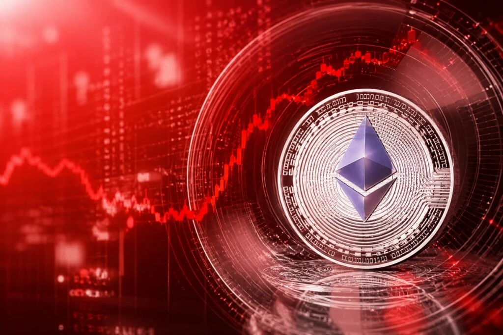 Ethereum enfrenta una fuerte corrección por presión técnica y menor liquidez en el mercado cripto