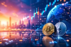 Mercado cripto con Bitcoin y Ethereum mientras avanza la adopción institucional global