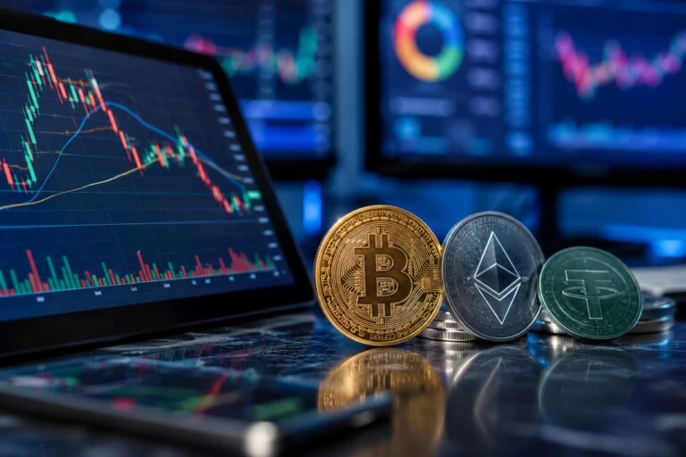 Precio de criptomonedas en Argentina con Bitcoin, Ethereum y stablecoins en una jornada de mercado cripto