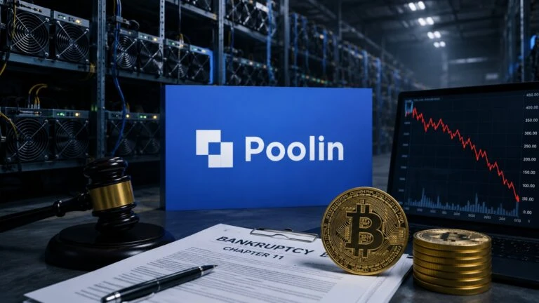 Poolin solicita protección por bancarrota tras la crisis de su negocio de minería de Bitcoin.