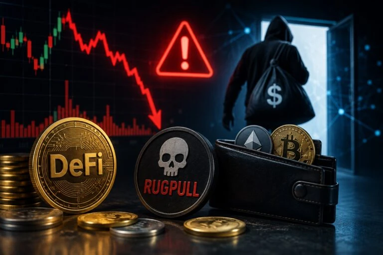 Rug pull en criptomonedas con señales de alerta para invertir con mayor seguridad en proyectos DeFi
