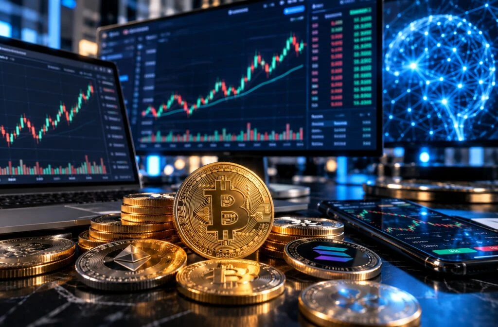 Trading cripto incorpora inteligencia artificial y comisiones cero mientras los exchanges buscan atraer a nuevos usuarios.