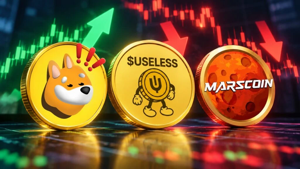 Meme coins BONK, USELESS y MARSCOIN muestran alta volatilidad