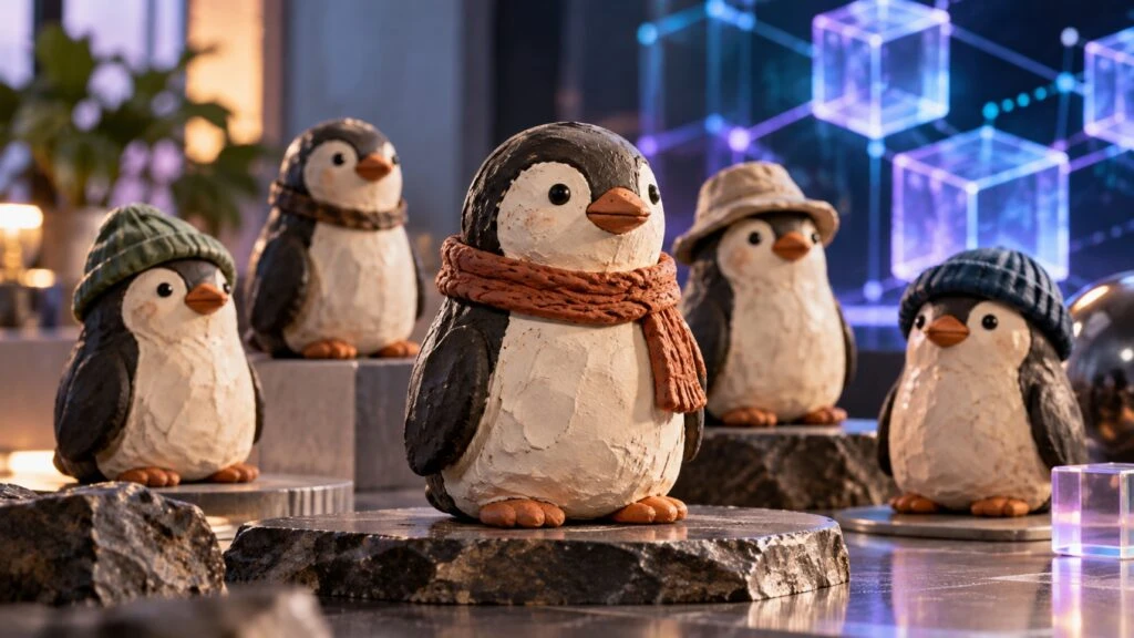 Cold Storage NFT reúne pingüinos de arcilla en Solana dentro de una colección digital basada en blockchain