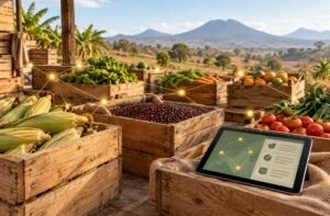 Cajas de alimentos registradas mediante una plataforma blockchain de trazabilidad en Guatemala